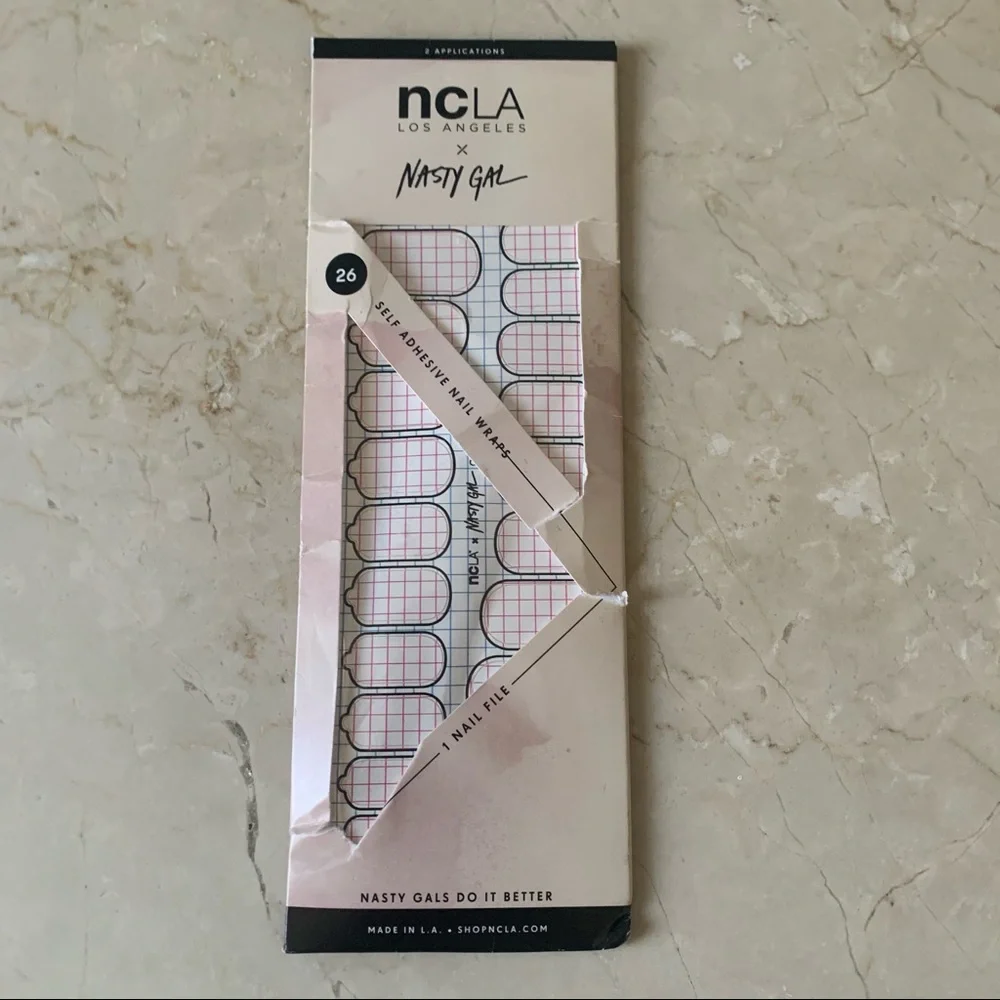 NCLA X NASTY GAL Check On It Nail Wraps